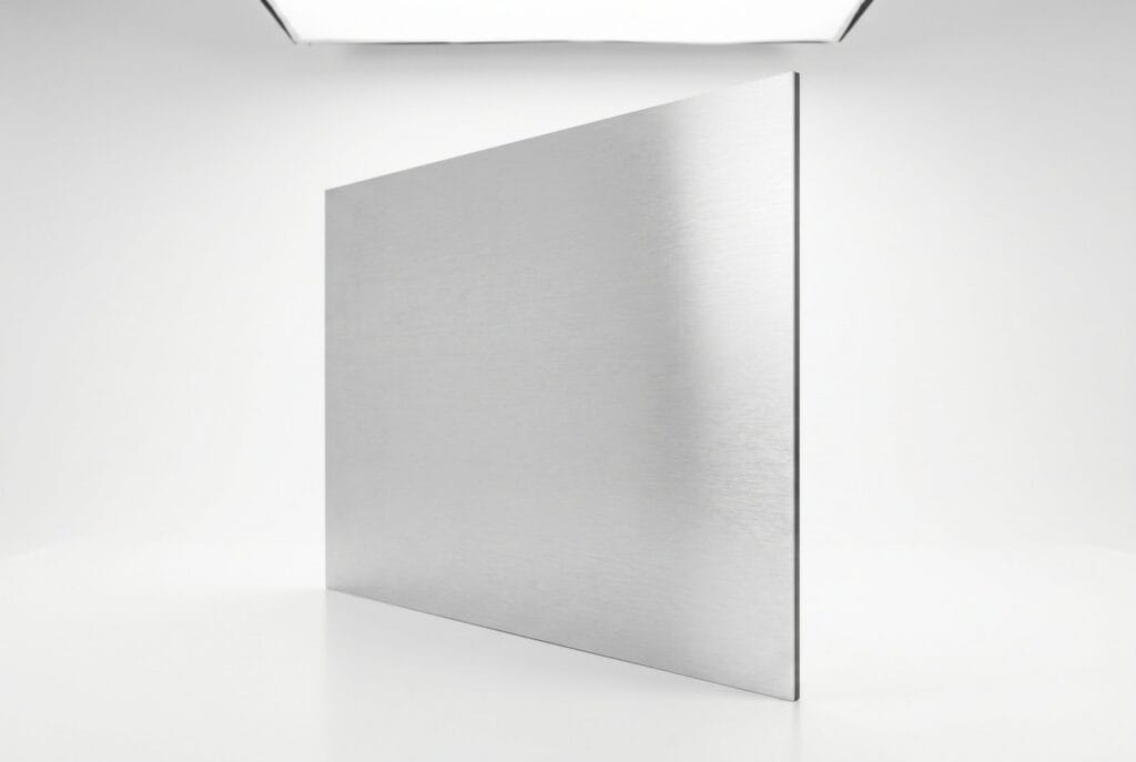 Dibond Aluminium-Verbundplatte (ACM), gebürstetes Silber
