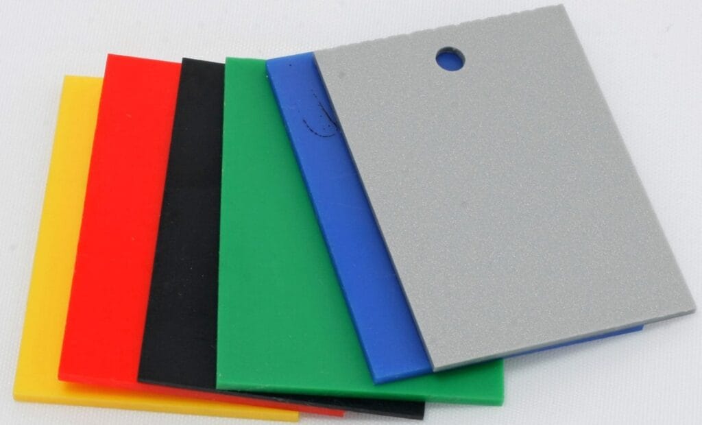 HIPS sheets in various colours