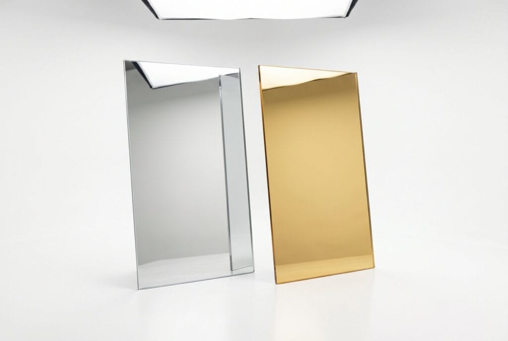 Spiegel-Acrylglas, Silber und Gold